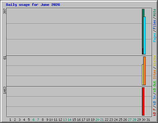 Daily usage for June 2026